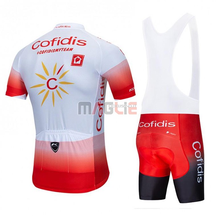 Maglia Cofidis Manica Corta 2021 Bianco Rosso